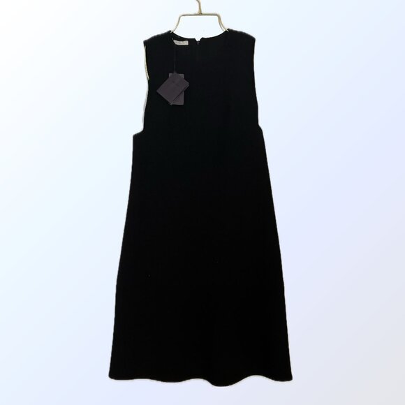 NWT Prada Black Wool Sheath Dress, Size EU (IT) 40 / US 4 - Picture 1 of 15